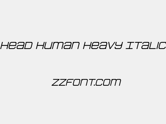 Head Human Heavy Italic