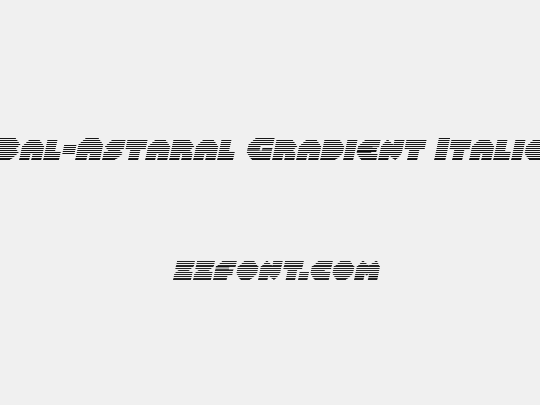 Bal-Astaral Gradient Italic