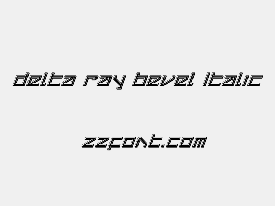 Delta Ray Bevel Italic
