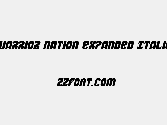 Warrior Nation Expanded Italic