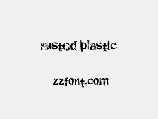 rusted plastic