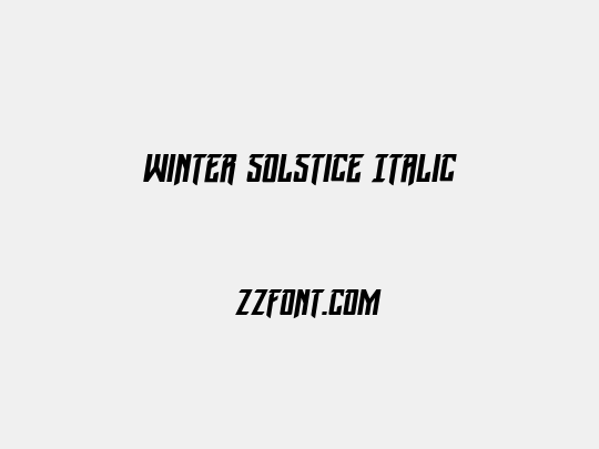 Winter Solstice Italic