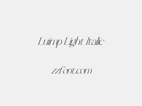 Luimp Light Italic