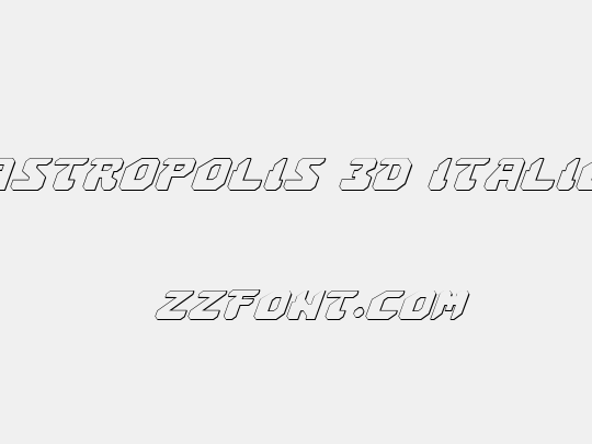 Astropolis 3D Italic