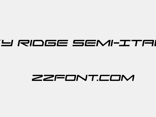 Sky Ridge Semi-Italic