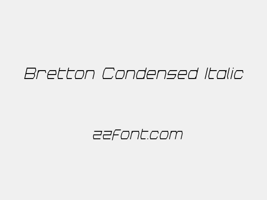 Bretton Condensed Italic