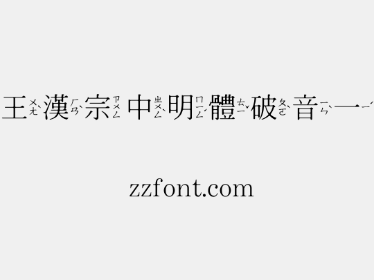 王漢宗中明體破音一