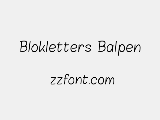 Blokletters Balpen