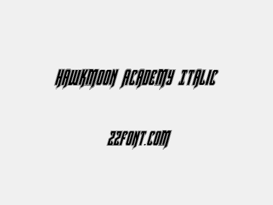Hawkmoon Academy Italic