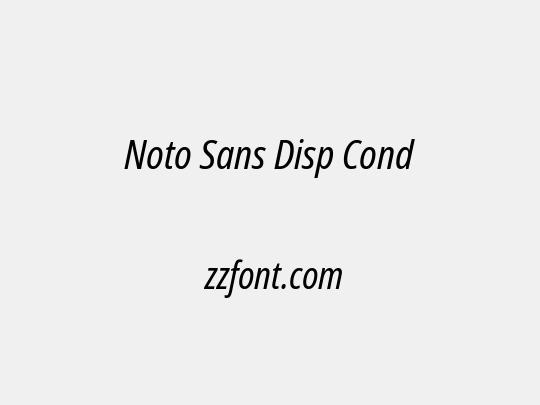 Noto Sans Disp Cond
