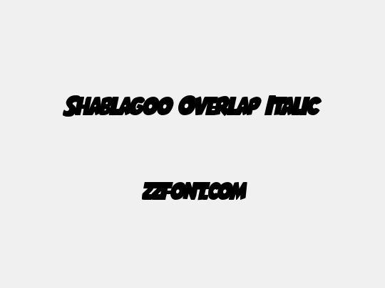 Shablagoo Overlap Italic