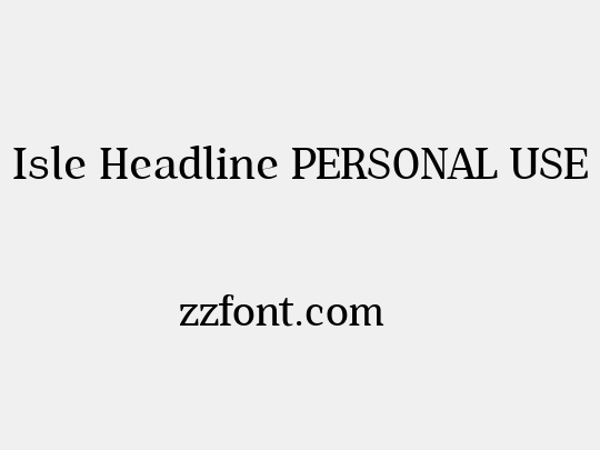 Isle Headline PERSONAL USE