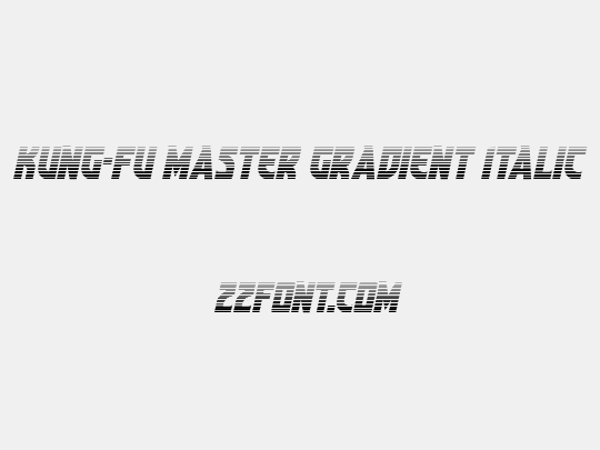 Kung-Fu Master Gradient Italic