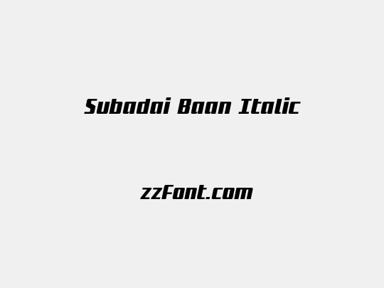 Subadai Baan Italic