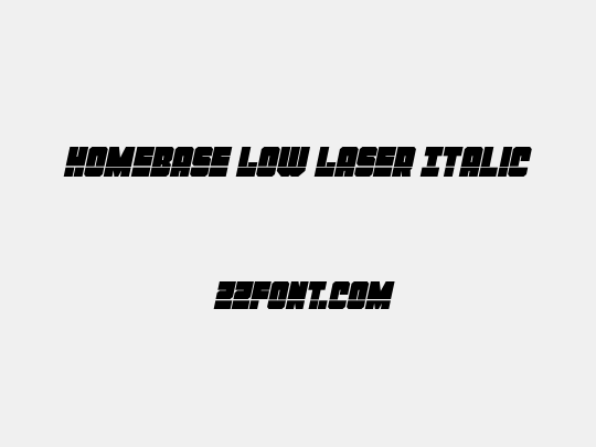 Homebase Low Laser Italic