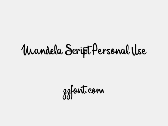 Mandela Script Personal Use