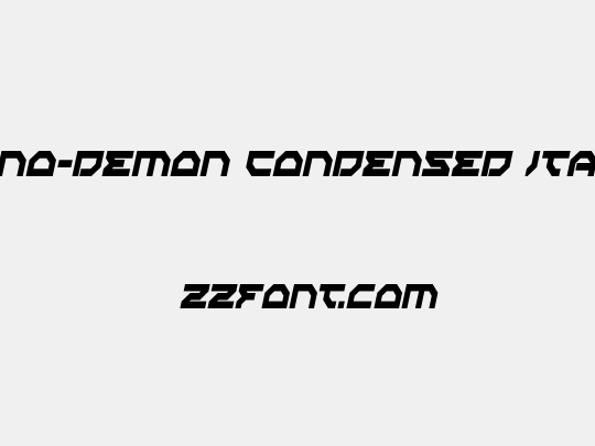 Xeno-Demon Condensed Italic