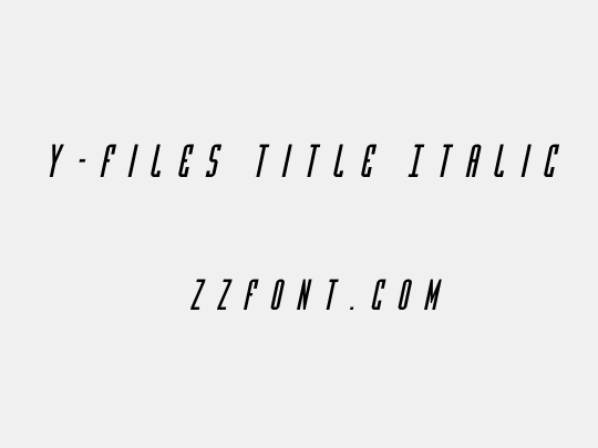 Y-Files Title Italic