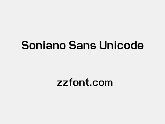 Soniano Sans Unicode