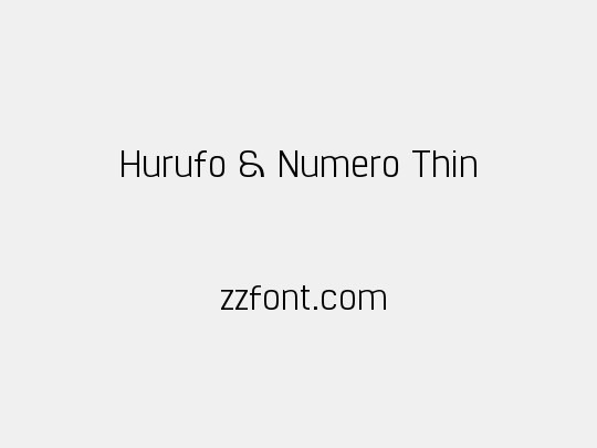 Hurufo & Numero Thin