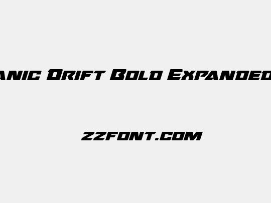 Oceanic Drift Bold Expanded Italic