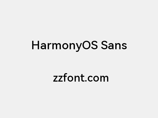 HarmonyOS Sans