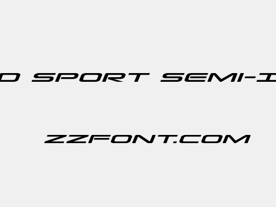 Grand Sport Semi-Italic