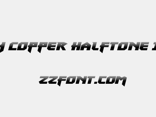 Heavy Copper Halftone Italic