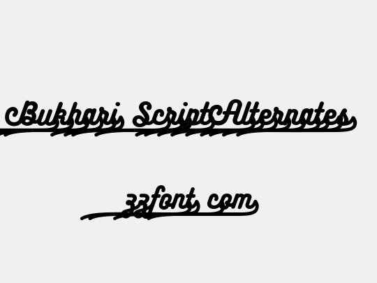 Bukhari Script Alternates