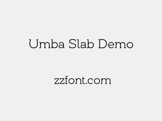 Umba Slab Demo