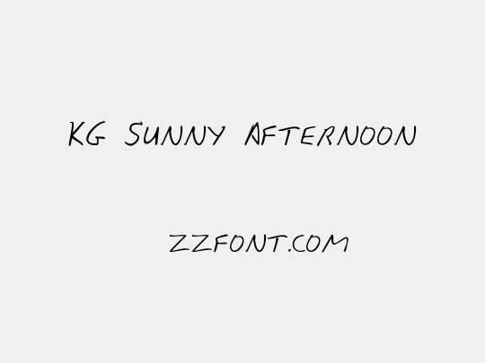 KG Sunny Afternoon