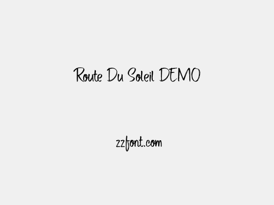 Route Du Soleil DEMO