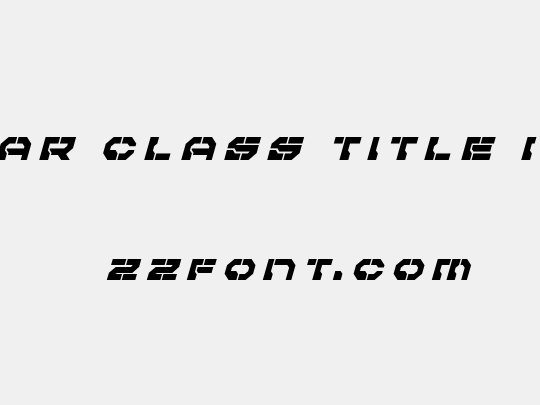 Pulsar Class Title Italic