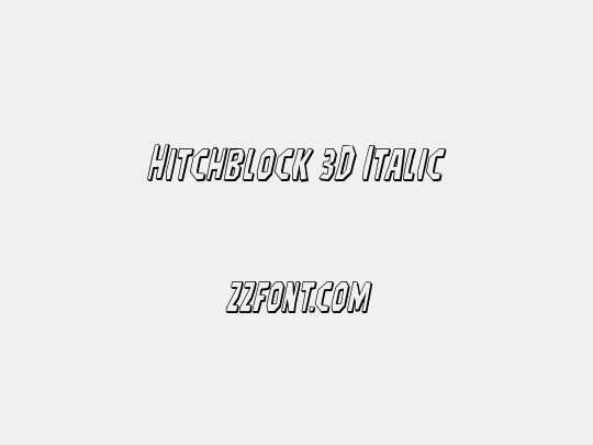 Hitchblock 3D Italic