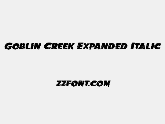 Goblin Creek Expanded Italic