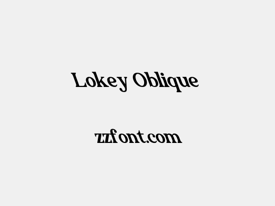 Lokey Oblique