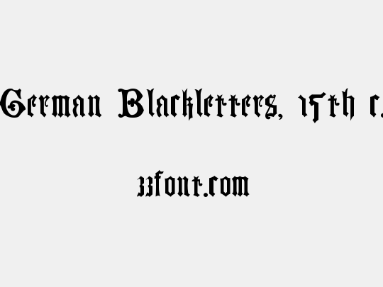 German Blackletters, 15th c.