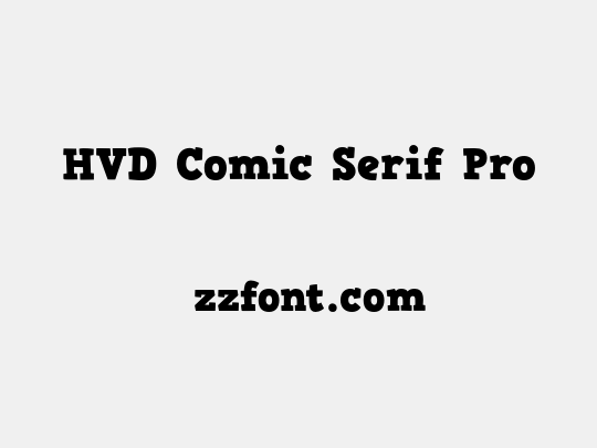 HVD Comic Serif Pro