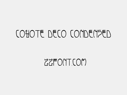 Coyote Deco Condensed