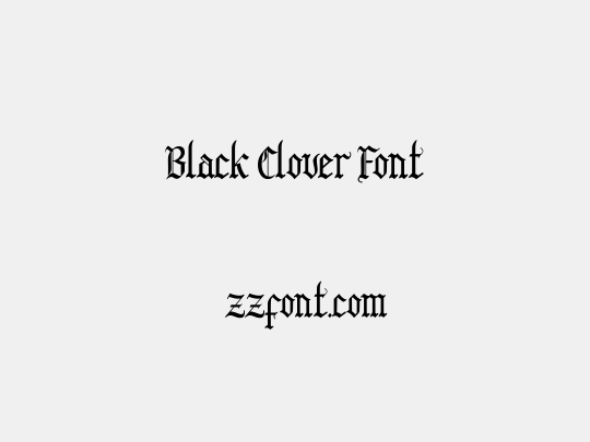Black Clover Font