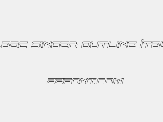 Blade Singer Outline Italic