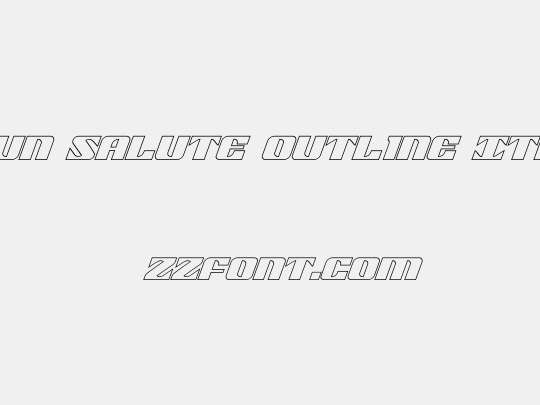 21 Gun Salute Outline Italic