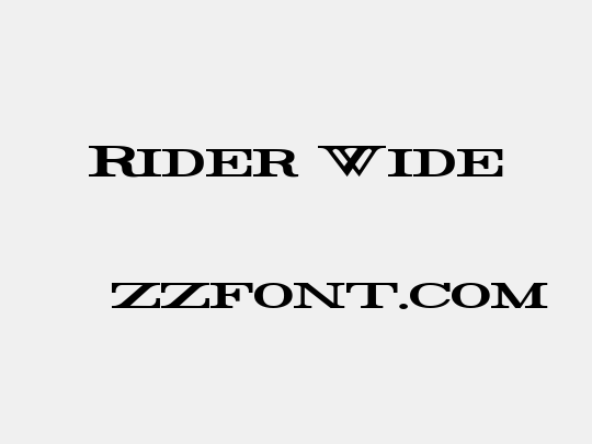 Rider Wide