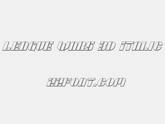 League Wars 3D Italic