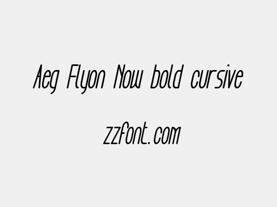 Aeg Flyon Now bold cursive