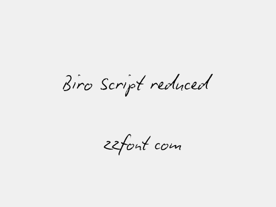 Biro Script reduced