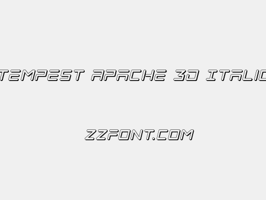 Tempest Apache 3D Italic