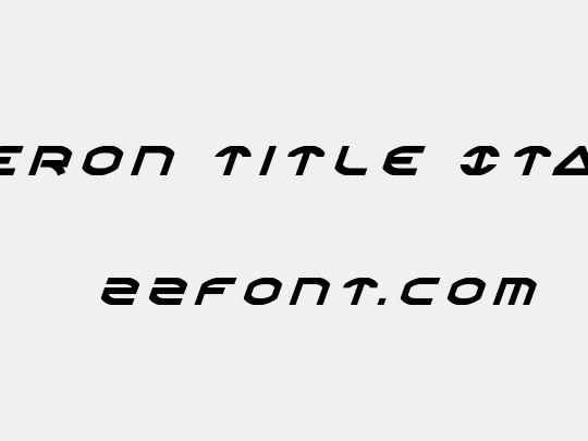 Oberon Title Italic