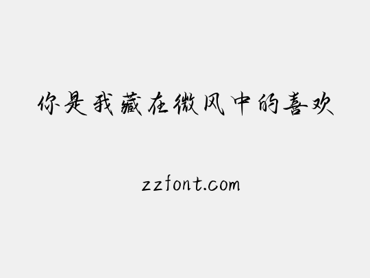 你是我藏在微风中的喜欢