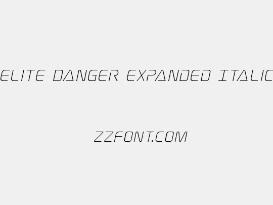 Elite Danger Expanded Italic